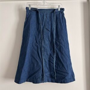 Vintage Wrangler A-Line Wrap Denim Skirt